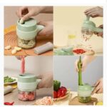 4 in 1 Electric Handheld Cooking Hammer Vegetable Cutter Set