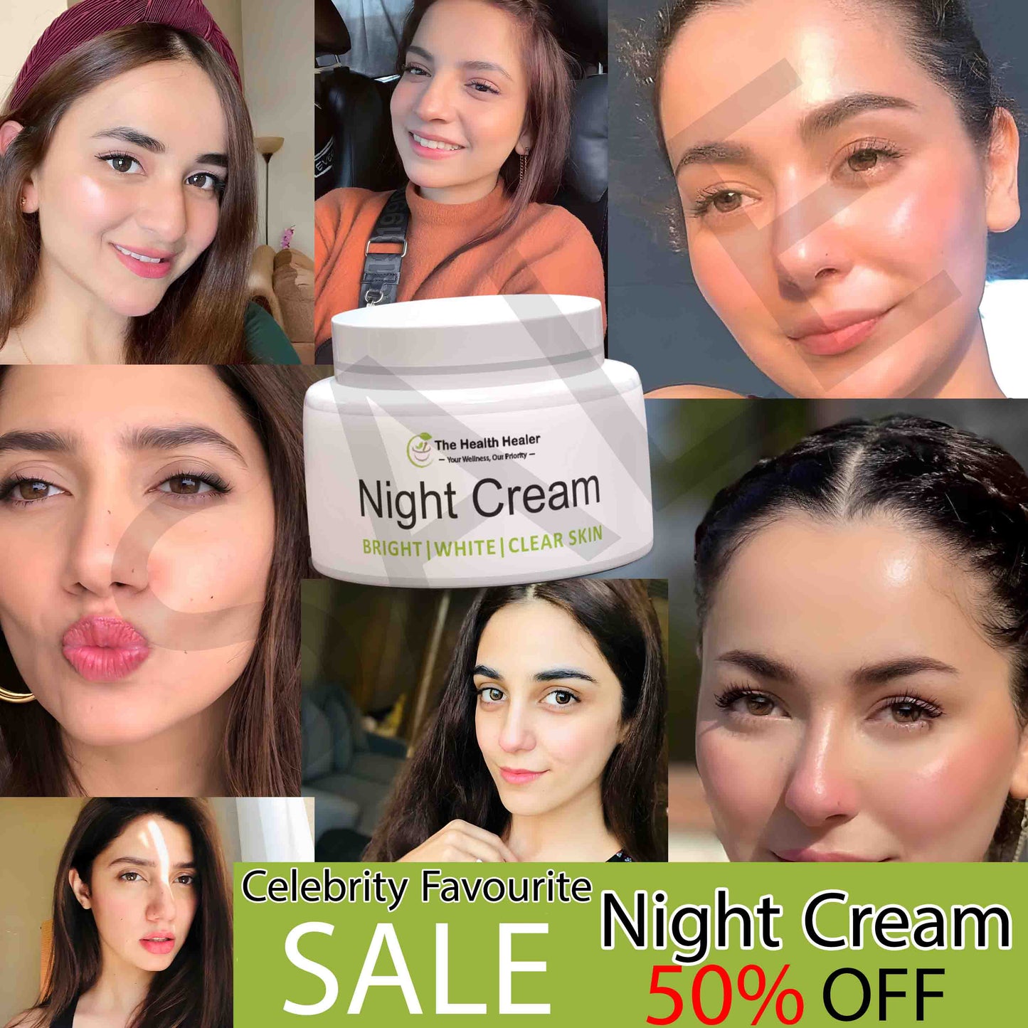 Night Cream BRIGHT WHITE CLEAR SKIN For all skin types