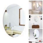 Self Adhesive Acrylic Non Glass Mirror Wall Sticker Oval Shape