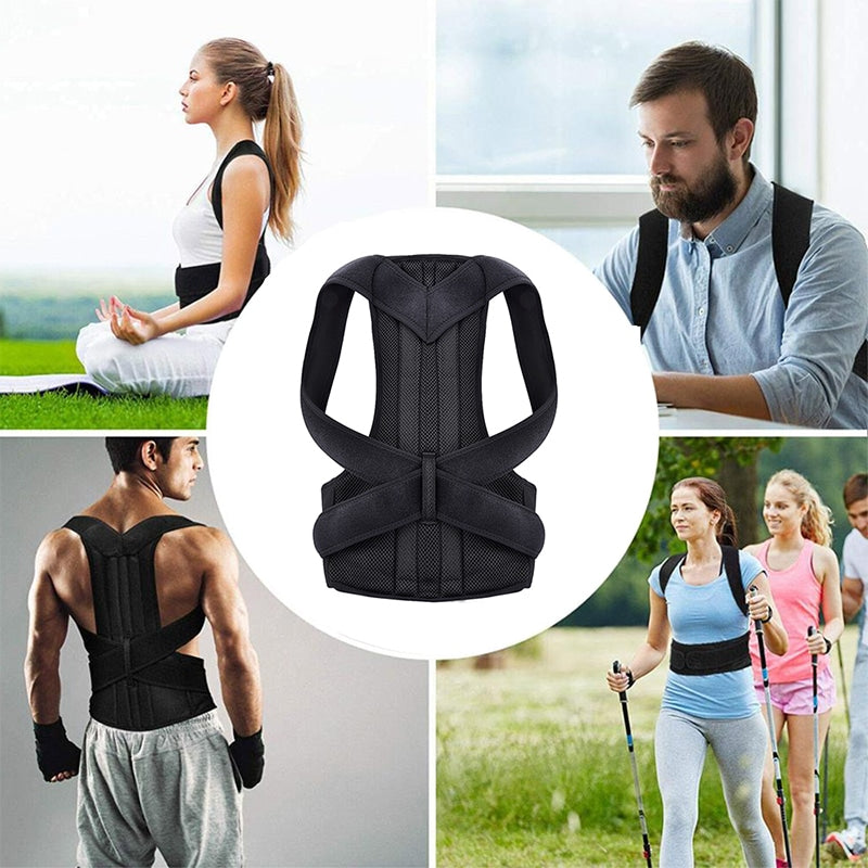 Back pain belt and support Posture Corrector Shoulder Support Belt Upper and Lower Back Pain Relief